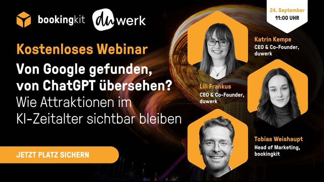 bookingkit x duwerk Webinar: Von Google gefunden, von ChatGPT übersehen?